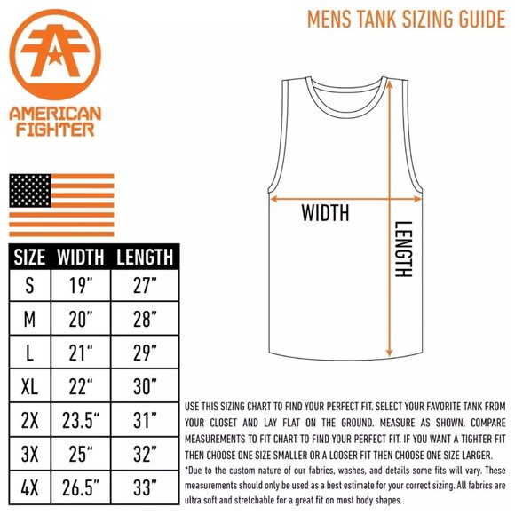 AMERICAN FIGHTER Men's Tank PORTER TANK Premium - Picture 3 of 10